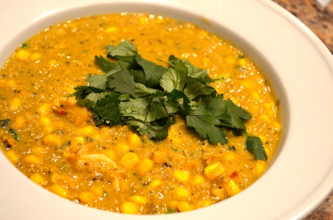 Spicy Corn and Lobster Chowder Go Go Go Gourmet