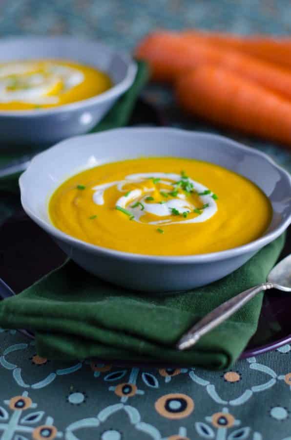Spicy Roasted Butternut Squash and Carrot Soup Go Go Go Gourmet