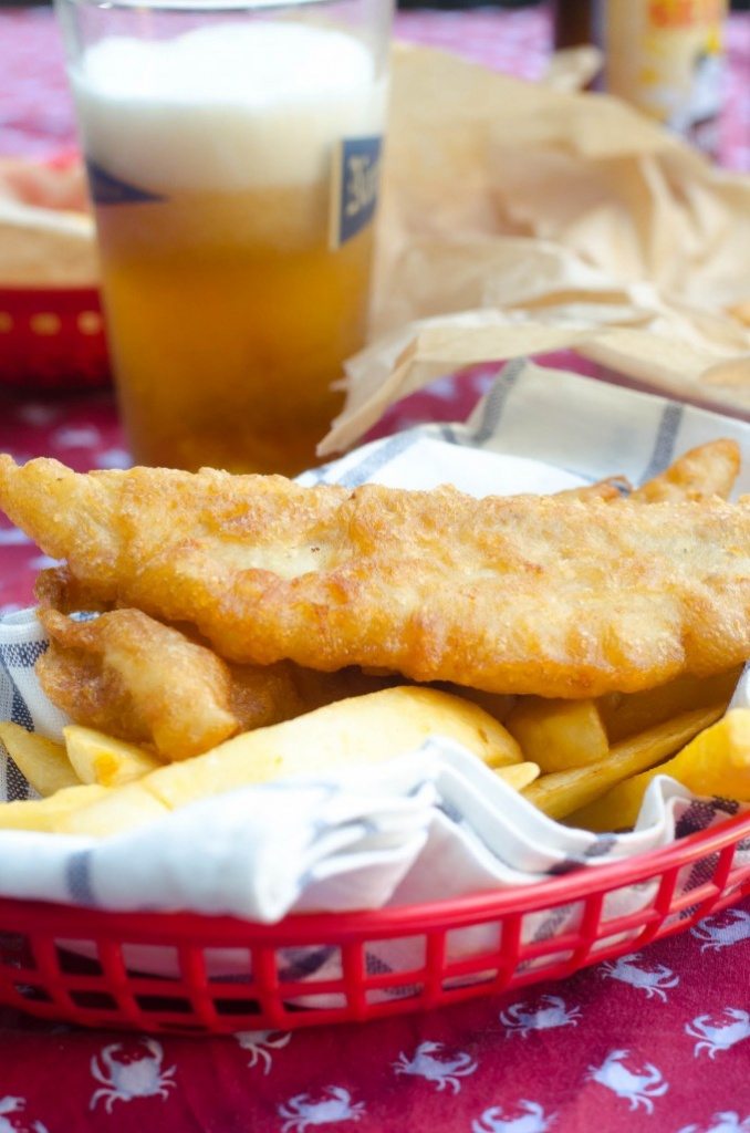 Beer Battered Fish and Chips Go Go Go Gourmet