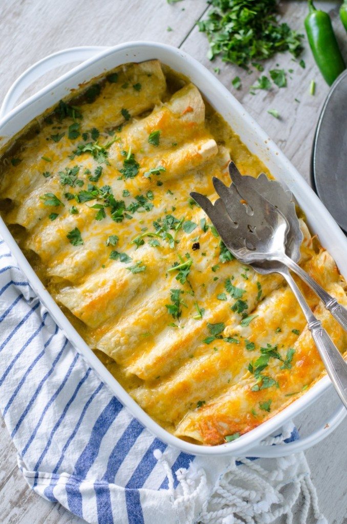 Chicken Enchiladas - Roasted Poblano Chicken Enchiladas