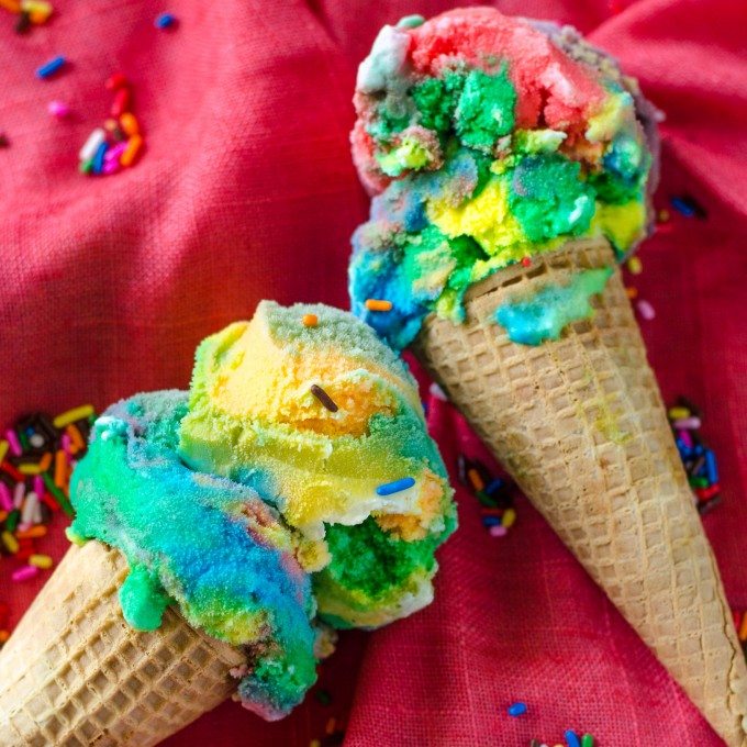 Vibrant Rainbow Ice Cream Colors