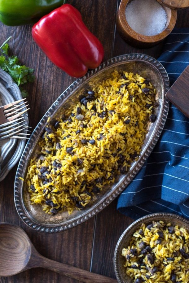 Easy Yellow Rice And Beans Recipe Authentic And So Delicious