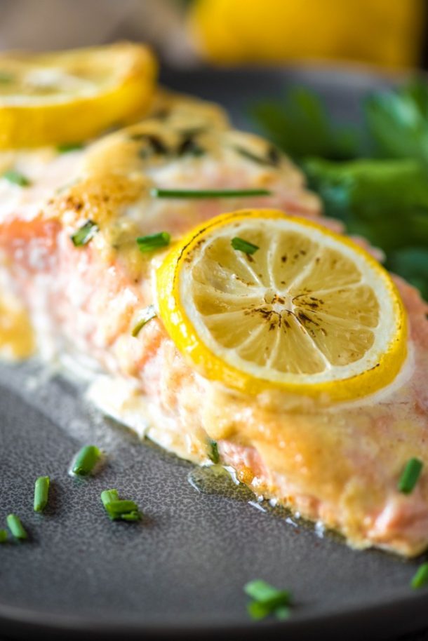 Baked Lemon Salmon Dijonnaise Go Go Go Gourmet