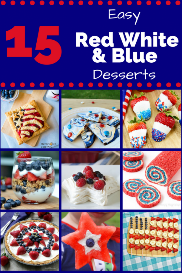 15 Best Easy Red White and Blue Desserts for Patriotic Holidays