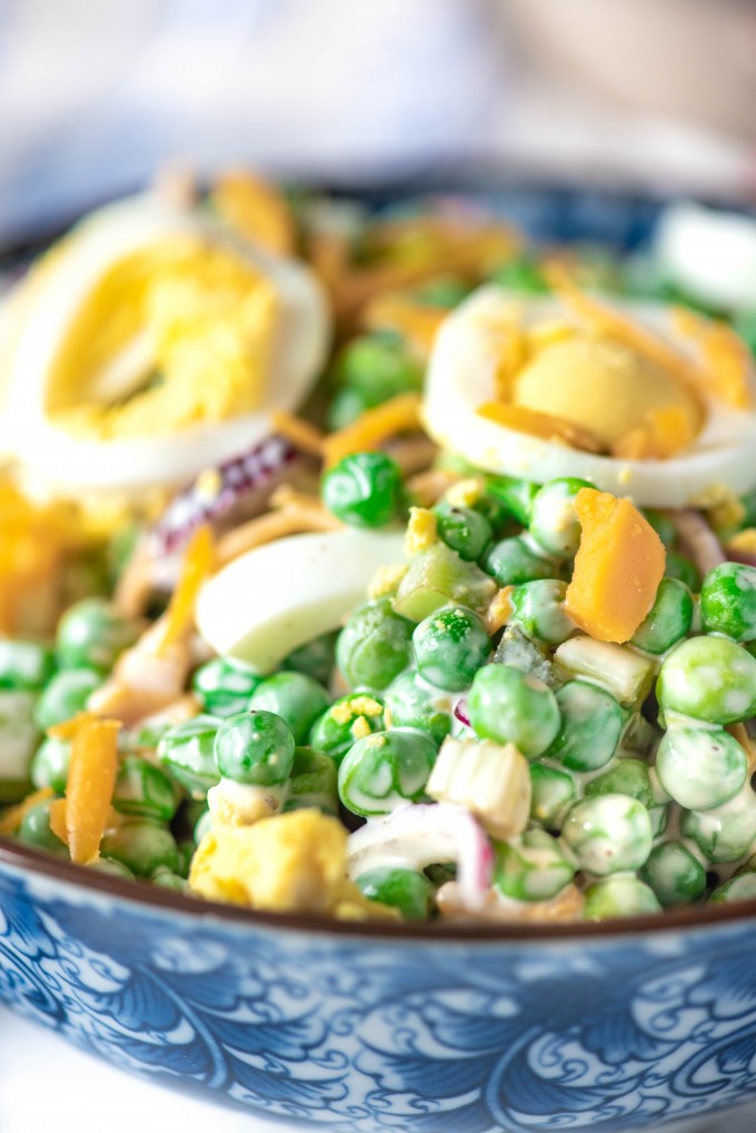 Creamy, Easy Pea Salad Recipe - English Pea Salad